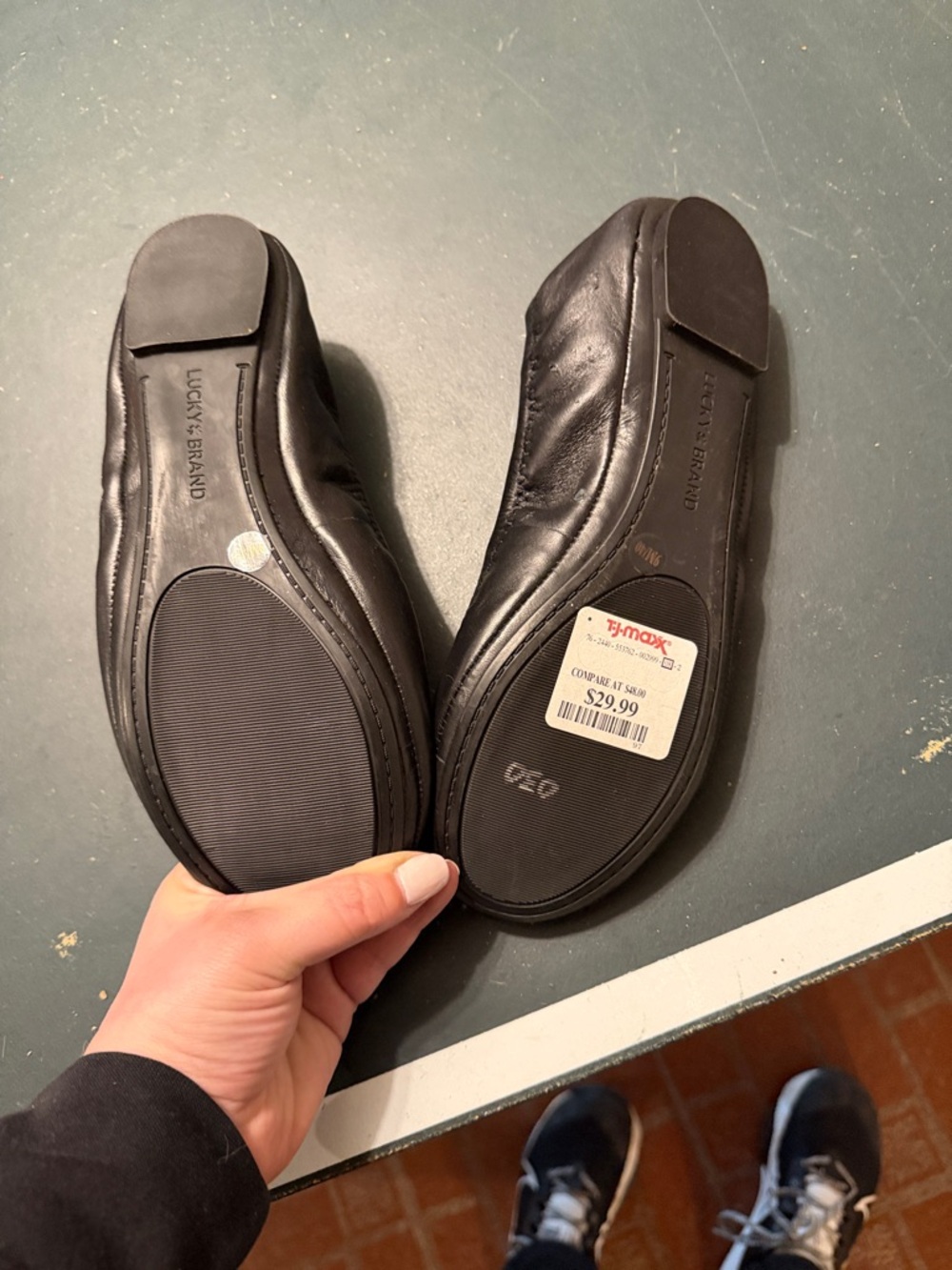 Lucky Brand Black Leather Ballet Flats - Picture 4 of 5